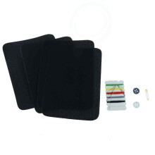 12 schwarze Polyester-Aufnäher zum Aufbügeln – Premium-Qualität für Reparatur und Verzierung von Kleidung. Ideal für Jacken, Jeans, Hemden,