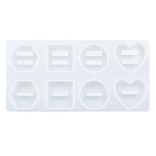 Quadratic heart shape made of synthetic resin, stand, silicone molds, jewelry casting, display, epoxy mold for crafting