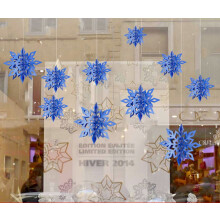 Fulgi de zăpadă 3D din hârtie, ornamente de Crăciun de iarnă cu hârtie strălucitoare de calitate premium, aspect festiv pentru diverse ocazii