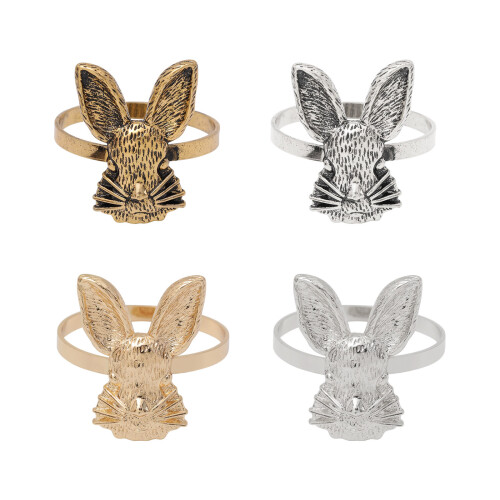 Pack of 6 Multipurpose Rabbit Napkin Rings Holders for Easter-4 1