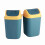 Plastic Press Lid Waste Container, Easy Clean Plastic Bin for Home Office Bathroom, Swing Cover Design, 2 Pack 3