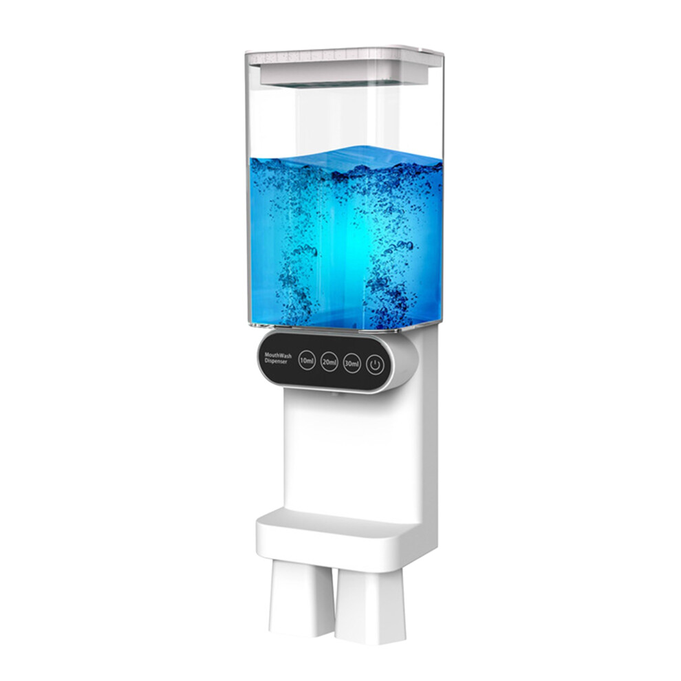 White Touchless Mouthwash Dispenser 700Ml Wall Mounted Model