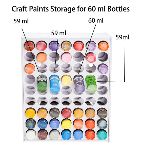 Space Efficient Paint Rack Wall Mount Paint Holder-49 holes 1