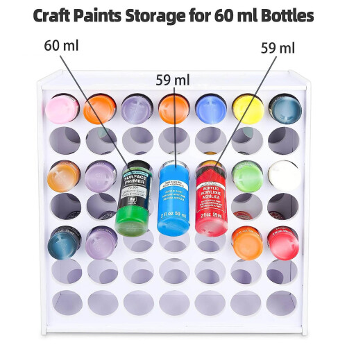 Space Efficient Paint Rack Wall Mount Paint Holder-49 holes 2