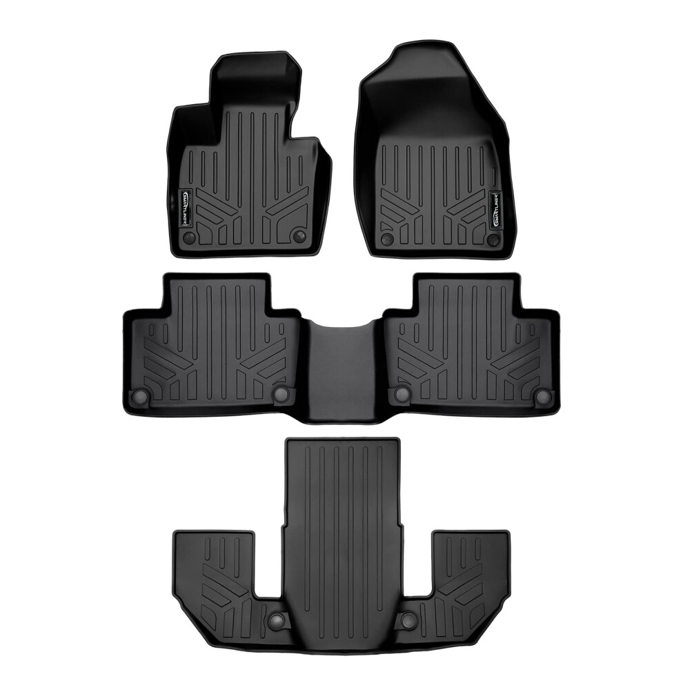 Floor Mats Custom Fit 3 Row All Weather Liners For Volvo Xc90 20202025 6 Passenger Models Black 9119770487421