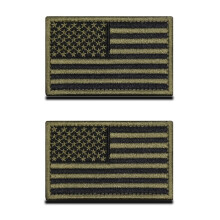 Pack of 2 Army Green Flag Patch, Tactical America Badge