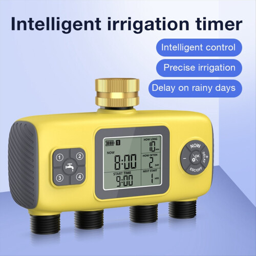 4-Zone Garden Water Timer Programmable Drip Irrigation Controller Impe 2