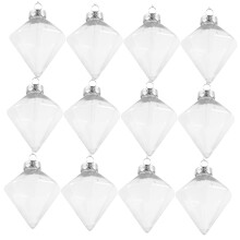 Fillable Clear Christmas Baubles Plastic Ornaments for Crafts