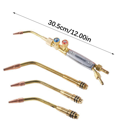 4Pcs Lightweight Welding/Brazing Torch Kit, Torch Handle Include 2