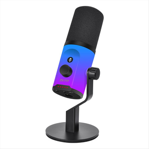 USB/XLR RGB Desktop Dynamic Microphone for Podcasting Recording Gaming