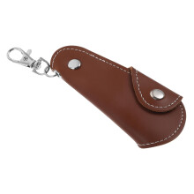 Foldable Stainless Steel Shoe Horn Keychain with Ergonomic Leather Grip for Travel Seniors Pregnant
