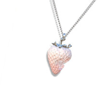 Exquisite Strawberry Resin Pendant-Pink necklace