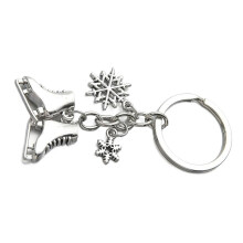 Creatieve sneeuwvlok schaatsbedel sleutelhangerornament voor
