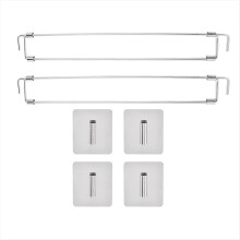 RV Adjustable Fridge Bars 13.98-25.59 Inch, Storage Rods, Corner Shelf