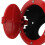 Tankdeckel, rote Tankdeckelabdeckung mit roter 14