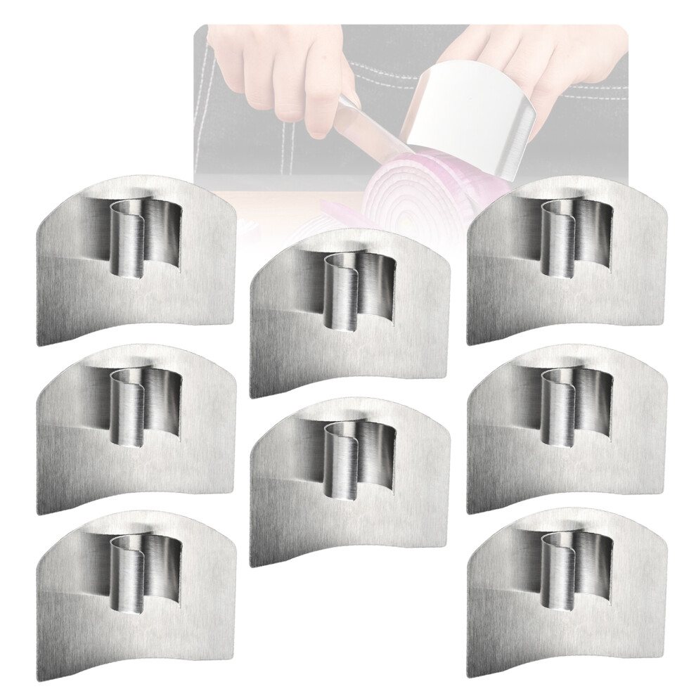 Kitchen Safety Steel Finger Shield Protector Prevents Cut-8Pcs 7696001059395