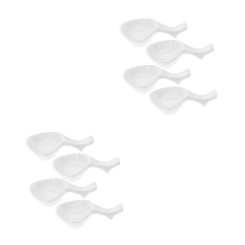 Multifunctional Chopstick Holder Drying Utensils Ceramic White 4 Pieces x 2