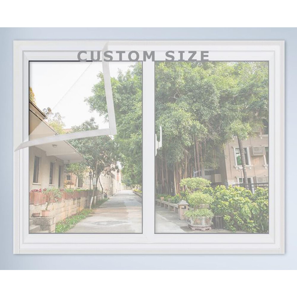 Cat Window Screen Net Insect Net Selfadhesive Zipper Mesh For Steel/Aluminum Alloy Window (White Mesh White Stickers) White Mesh Stickers 9119770488923