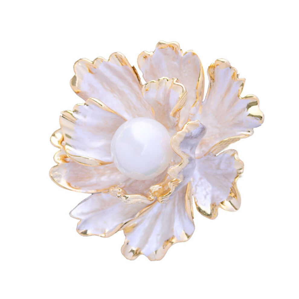 Wedding Corsage Brooch Peony with Pearls Accent For Women