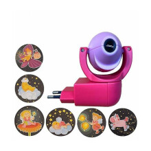 Disney Prinzessinnen-Akzentlicht-Nachtlicht, rotierende LED-Projektion, Lichtsensor, energieeffizient, ideal für Kinderzimmer (Rosa)