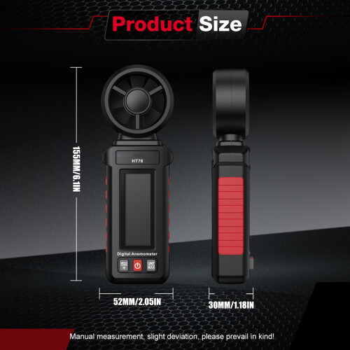 Energy Efficient Handheld Mini Anemometer Featuring LCD Display 2