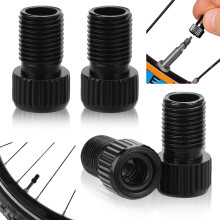Adaptador de válvula Presta a Schrader para inflado rápido de neumáticos. Fabricado en aleación de aluminio, garantiza durabilidad y