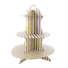 Elegante supporto per dessert, adatto a diverse occasioni, perfetto per feste, design unico a triplo strato, ideale per esporre torte, caramelle,