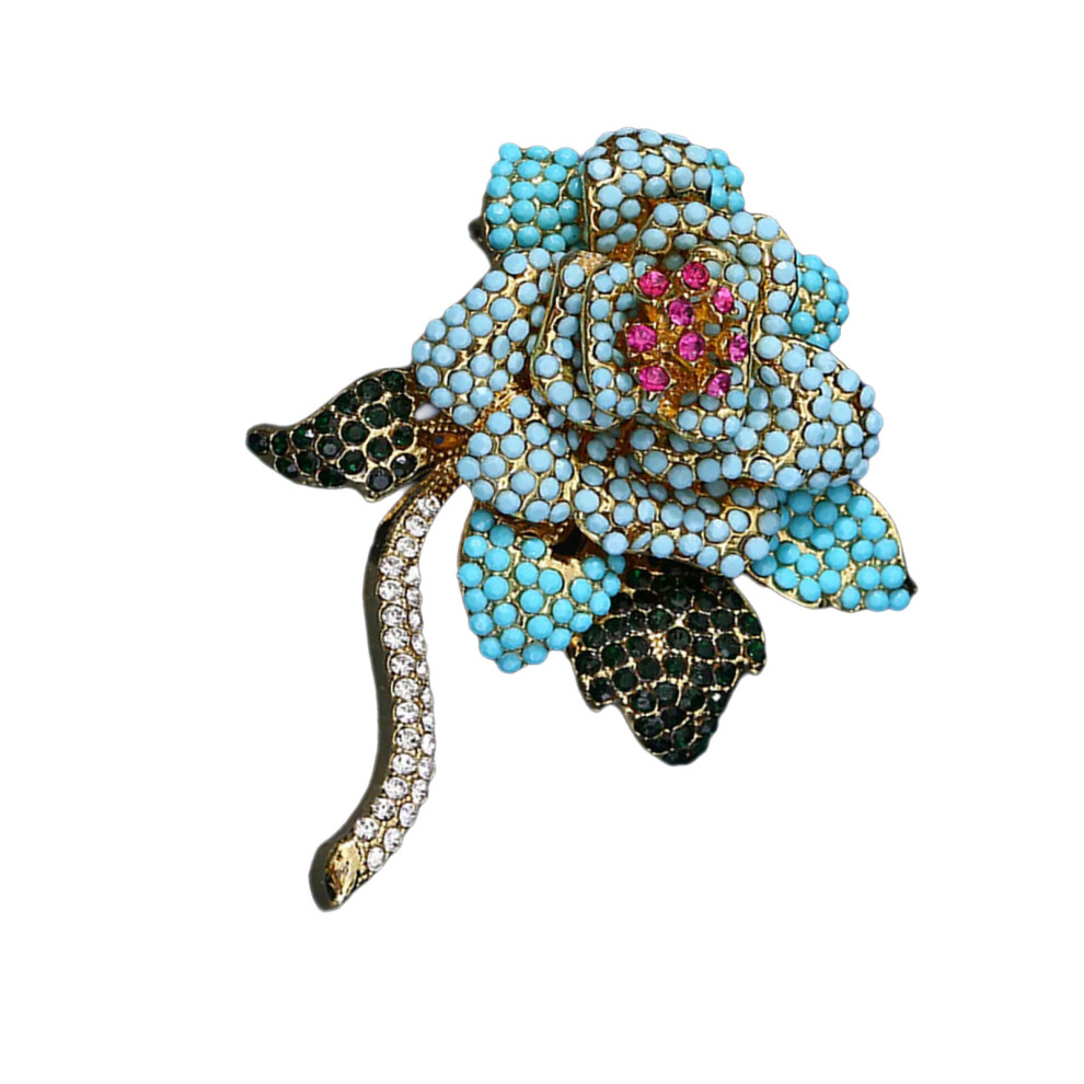 Delicate Chinese Style Peony Brooch with Sparkling-A