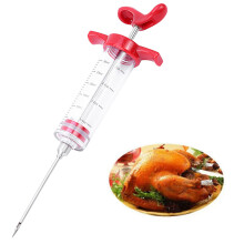 Meat Injector Syringe, Meat Marinade Syringe, Stainless Steel Meat Marinade Injector, Food Marinade Injector Syringe for BBQ Grills Cooking