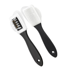 4in1 Suede and Leather Shoe Cleaning Brush with Brass and Nylon Bristles for Boots and Shoes