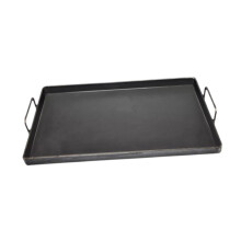 Large Cast Iron Griddle Pan with Dual Handles for BBQ Grill, Gas Stove, Camping, 50x35cm