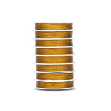 Stainless steel wire beaded cord for necklaces bracelets jewelry (gold, 0.3mm24m)
