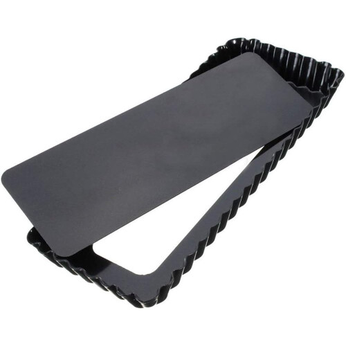 Rectangular Nonstick Pie Pan with Removable Bottom for Easy Release and Even Baking 2