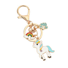 Everyday Carry Horse Keychain Metal Materials Rainbow for-B
