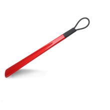 Extra Long Red Shoe Horn 41.5cm with Ergonomic Heel Fit and Durable BendResistant Design