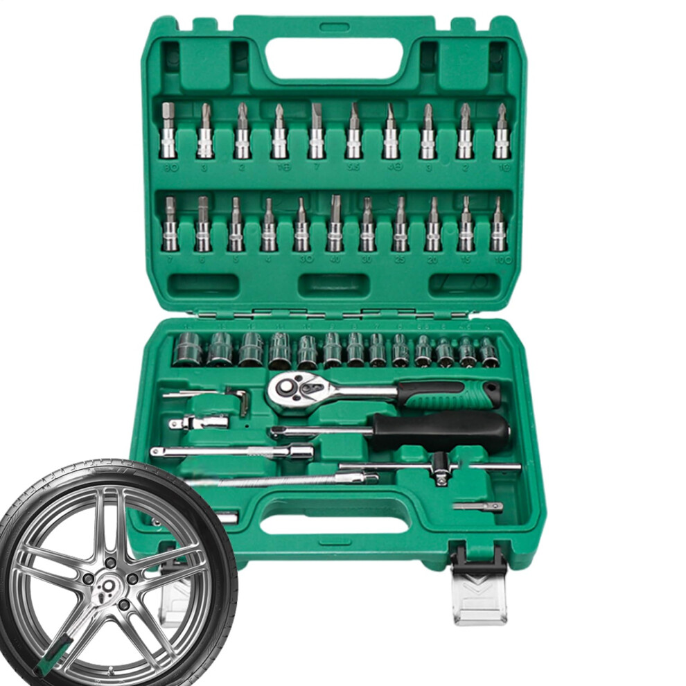Ratchet Socket Set Highstrength Automotive Socket Set Ratchet Wrench Set Socket Set Drive Socket Set With Toolbox For Autoelectric Repair 9001264687755