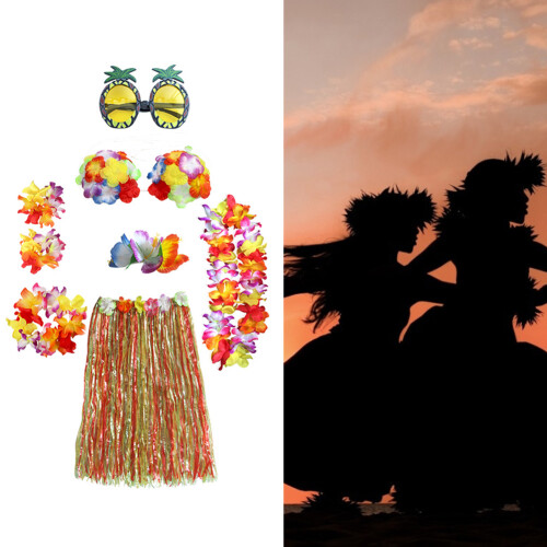 Διακοσμήσεις για πάρτι Luau, Χαβανέζικα Leis, Είδη πάρτι με τροπικό θέμα, Πολύχρωμα 1