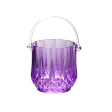 Acrylic Ice Bucket with Handle for Bar, Party, Beer, Cocktail, Champagne, Restaurant or Home (Purple)