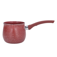 Nonstick Milk Pan with Lid, Small Aluminum Saucepan for Coffee and Sauce with Heatproof Handle