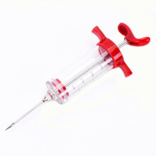 Meat Injector Syringe, Stainless Steel Marinade Injector for BBQ Cooking 50ml
