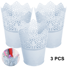 Porte-gobelets tendance en fer galvanisé, mini-gobelets de rangement avec un élégant motif floral ajouré pour la décoration intérieure