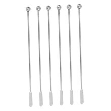 Stainless Steel Cocktail Stirrers Reusable Swizzle Sticks for Drinks and Cocktails Small Rectangular Stirrers for Parties and Events