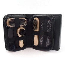Shoe Shine Kit with Soft Bristle Brush, 360 Leather Shoe Care and Polish Set, 18x11x5cm