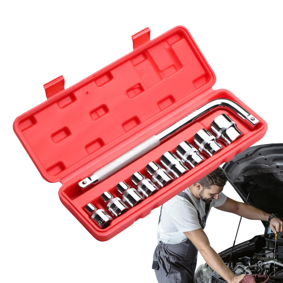 Socket Wrench Set, 1/2 Inch Drive Socket Set, 10Piece Wrench Set, Quickrelease Ratchet Set, Mechanics Hand Tool Kit, Socket Adapter For Car 9001264689896