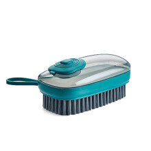 Soft Wool Shoe Cleaning Brush with BuiltIn Liquid Dispenser for Shoes and Clothes 1 Pack