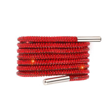 Rhinestone Shoe Laces 2 Pack Sparkly Drawstring Strings for Sneakers and Trainers 160cm Red