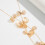 Elegant Tree Leaf Petal Drop Necklace Y Shape Chain-white king 5