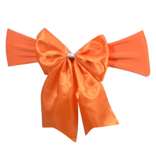 Ceinture de chaise luxueuse avec nœuds, bande-rouge orangé