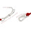 Double Diving Hook, Cave Diving Hook  Reef Double Hook, Double Diving Hook  Safety Equipment, O Ring Design Red 4