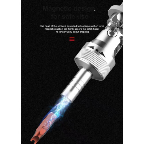 Alloy Ratchet MultiFunction Screwdriver Set Multi Angle Cross Triangle Plum Shape Screw Driver Adjustable Maintenance Tools Universal size D 1